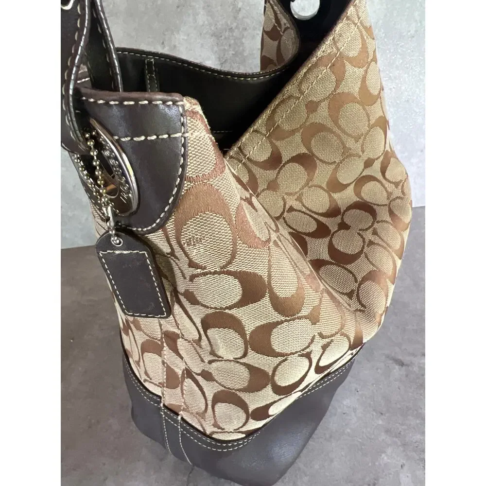 Coach Y2K Vintage Signature Canvas Hobo Shoulder Bag (Style No. 2156) monogram